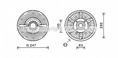 AVA QUALITY COOLING mnc077 -  Сцепление, вентилятор радиатора